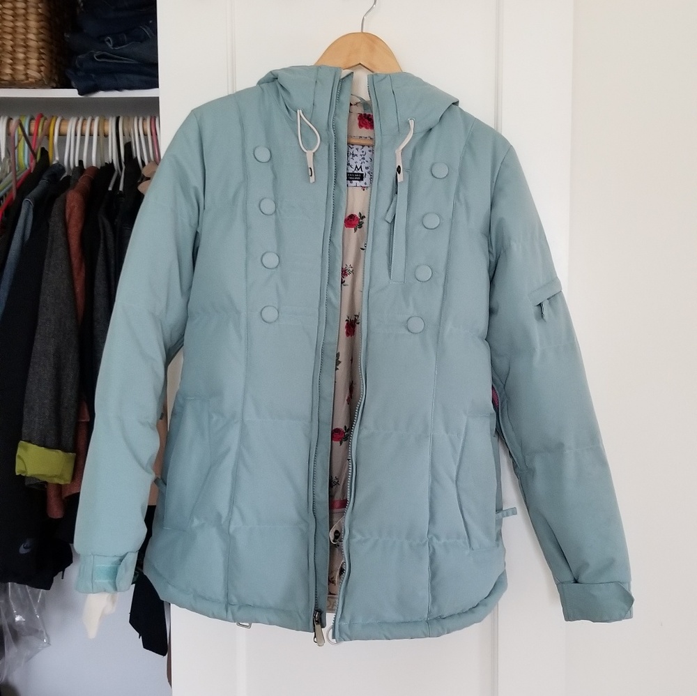 Nike Snowboarding/Ski Down Puffer Quilted Jacket Floral